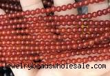 CAA4946 15.5 inches 4mm round red agate beads wholesale