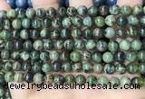 CAA4965 15.5 inches 6mm round green dendritic agate beads