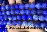 CAA5033 15.5 inches 12mm round blue dragon veins agate beads