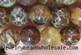 CAA5036 15.5 inches 4mm round yellow dragon veins agate beads