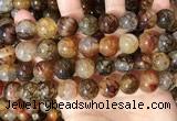 CAA5051 15.5 inches 14mm round dragon veins agate beads wholesale