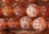 CAA5071 15.5 inches 6mm round red dragon veins agate beads