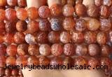 CAA5074 15.5 inches 12mm round red dragon veins agate beads