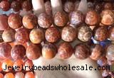 CAA5078 15.5 inches 20mm round red dragon veins agate beads