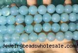 CAA5094 15.5 inches 12mm round sea blue agate beads wholesale