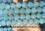 CAA5097 15.5 inches 18mm round sea blue agate beads wholesale