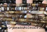 CAA5117 15.5 inches 8*33mm rice striped agate beads wholesale