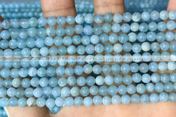 CAA5140 15.5 inches 4mm round dragon veins agate beads wholesale