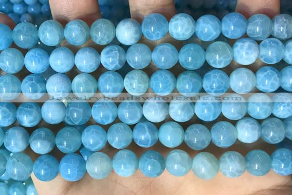 CAA5142 15.5 inches 8mm round dragon veins agate beads wholesale