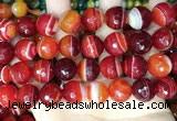 CAA5211 15.5 inches 16mm faceted round banded agate beads