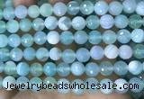 CAA5222 15.5 inches 10mm faceted round banded agate beads