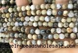 CAA5255 15.5 inches 4mm round dendrite agate beads wholesale