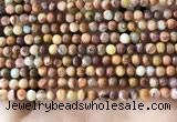 CAA5270 15.5 inches 4mm round natural red crazy lace agate beads