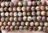 CAA5273 15.5 inches 10mm round natural red crazy lace agate beads