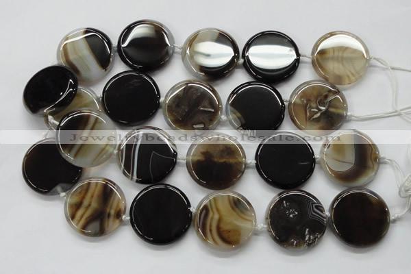 CAA528 15.5 inches 34mm flat round madagascar agate beads