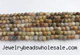 CAA5290 15.5 inches 4mm faceted round crazy lace agate beads wholesale