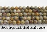 CAA5292 15.5 inches 8mm faceted round crazy lace agate beads wholesale