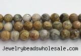 CAA5294 15.5 inches 12mm faceted round crazy lace agate beads wholesale