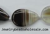 CAA533 15.5 inches 20*30mm flat teardrop madagascar agate beads