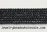 CAA5337 15.5 inches 6mm faceted round black onyx beads wholesale