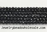 CAA5338 15.5 inches 8mm faceted round black onyx beads wholesale