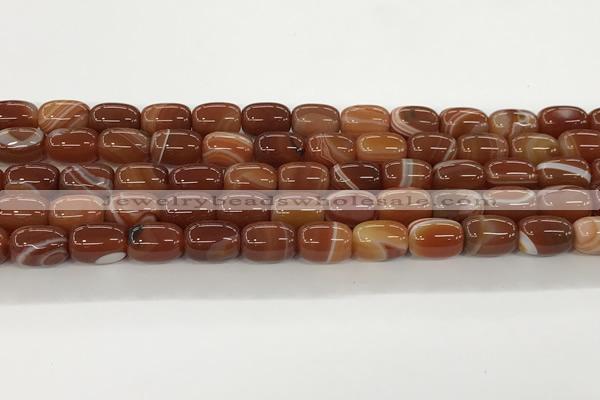 CAA5351 15.5 inches 10*14mm drum agate gemstone beads