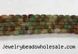 CAA5353 15.5 inches 10*14mm drum agate gemstone beads