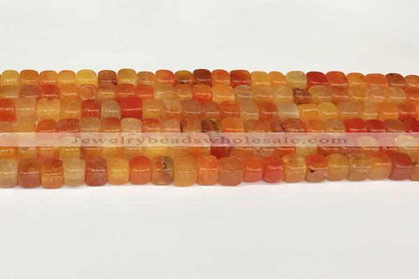 CAA5388 15.5 inches 6*7mm - 8*8mm nuggets agate gemstone beads