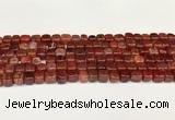 CAA5389 15.5 inches 6*7mm - 8*8mm nuggets agate gemstone beads