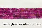 CAA5390 15.5 inches 6*7mm - 8*8mm nuggets agate gemstone beads