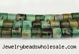 CAA5411 15.5 inches 15*15mm tube agate gemstone beads