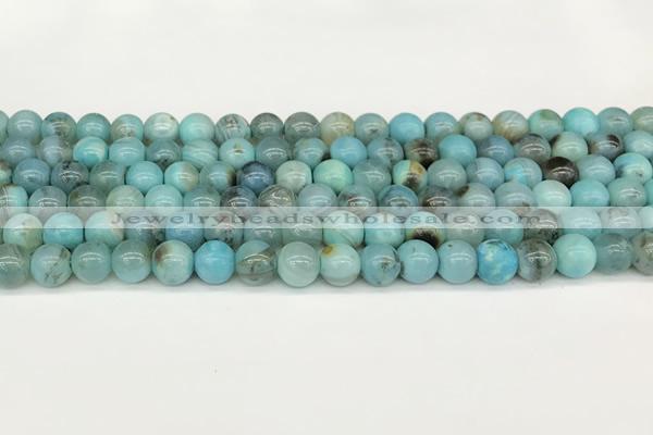 CAA5414 15.5 inches 8mm round agate gemstone beads