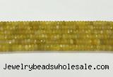 CAA5439 15.5 inches 6*8mm faceted rondelle agate gemstone beads