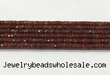 CAA5440 15.5 inches 6*8mm faceted rondelle agate gemstone beads