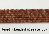 CAA5441 15.5 inches 6*8mm faceted rondelle agate gemstone beads