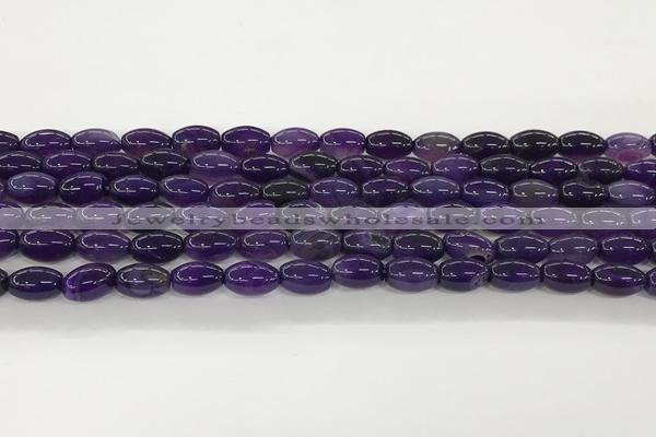 CAA5455 15.5 inches 8*12mm rice agate gemstone beads