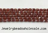 CAA5460 15.5 inches 8*12mm faceted rice agate beads