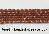 CAA5461 15.5 inches 8*12mm faceted rice agate beads