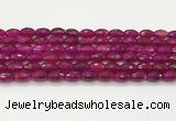 CAA5463 15.5 inches 8*12mm faceted rice agate beads