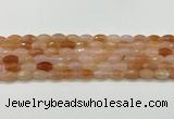 CAA5464 15.5 inches 8*12mm faceted rice agate beads