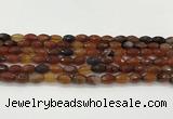 CAA5470 15.5 inches 8*12mm faceted rice agate beads