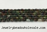 CAA5473 15.5 inches 8*12mm faceted rice agate beads