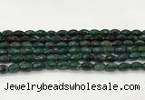 CAA5475 15.5 inches 8*12mm faceted rice agate beads