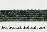 CAA5479 15.5 inches 8*12mm faceted rice agate beads