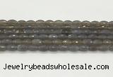 CAA5482 15.5 inches 8*12mm faceted rice agate beads