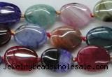 CAA550 15.5 inches 12*16mm oval dyed madagascar agate beads