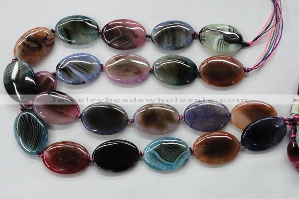 CAA554 15.5 inches 25*35mm oval dyed madagascar agate beads