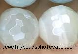 CAA5557 15 inches 12mm faceted round AB-color banded agate beads