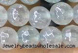 CAA5635 15 inches 6mm faceted round AB-color green agate beads