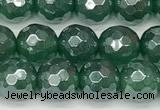 CAA5685 15 inches 6mm faceted round AB-color green agate beads